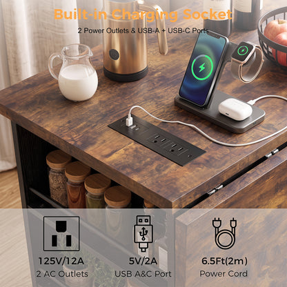 Black Kitchen Island - 4