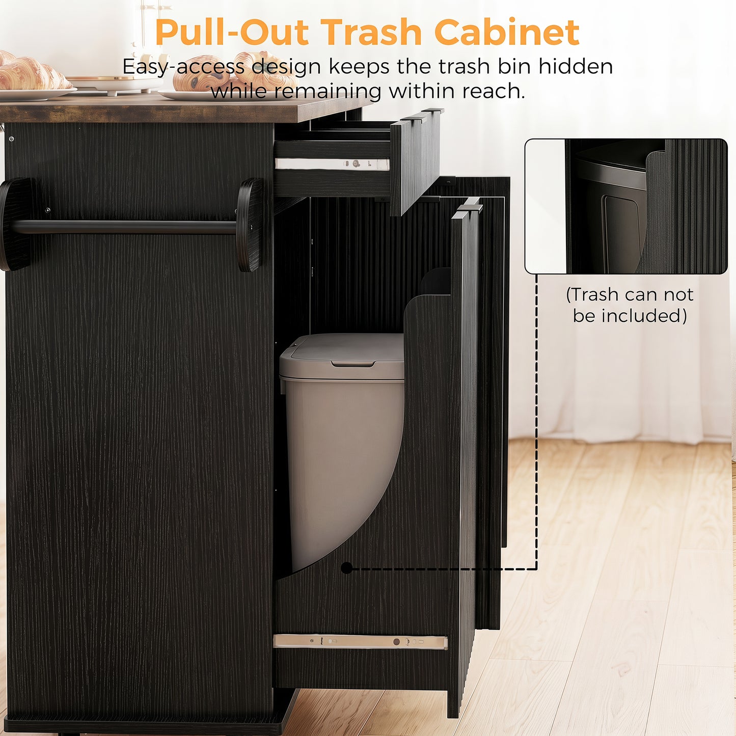 Black Kitchen Island - 6