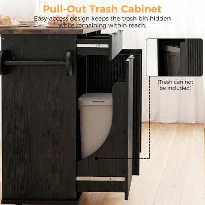 Black Kitchen Island - 6