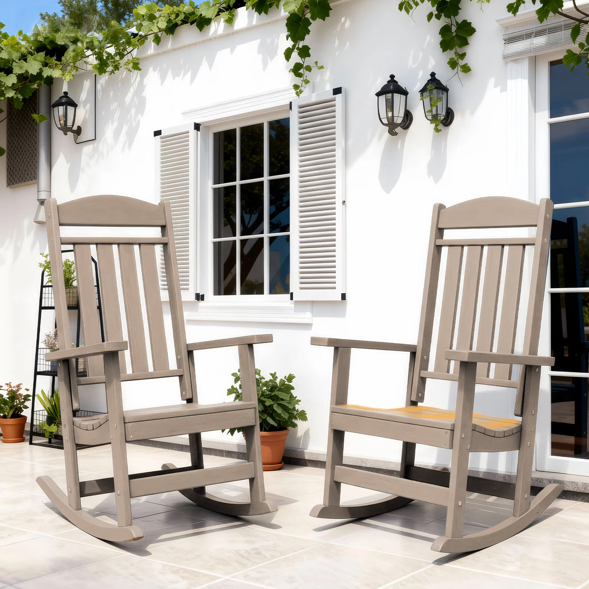 Modern HDPE Patio Rocking Chairs