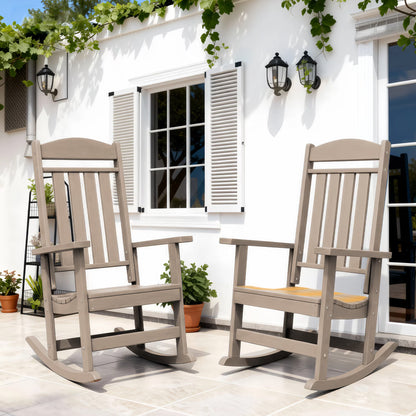 Modern HDPE Patio Rocking Chairs
