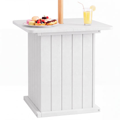 Outdoor Umbrella Side Table with Umbrella Hole