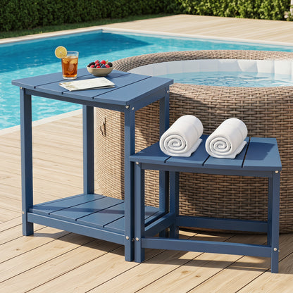 HDPE 2-Tier Outdoor Side Table