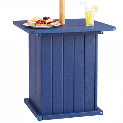 Outdoor Umbrella Side Table with Umbrella Hole