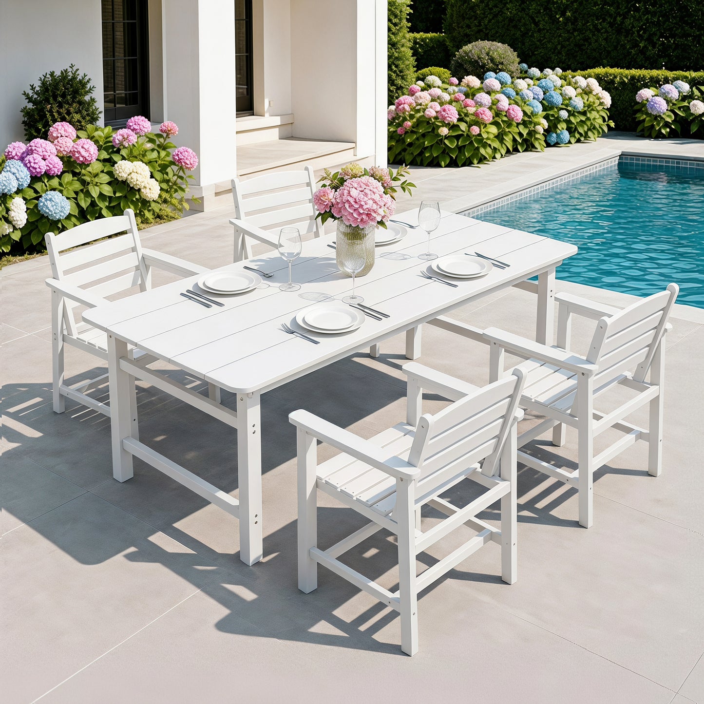 HDPE Patio Dining Table Set