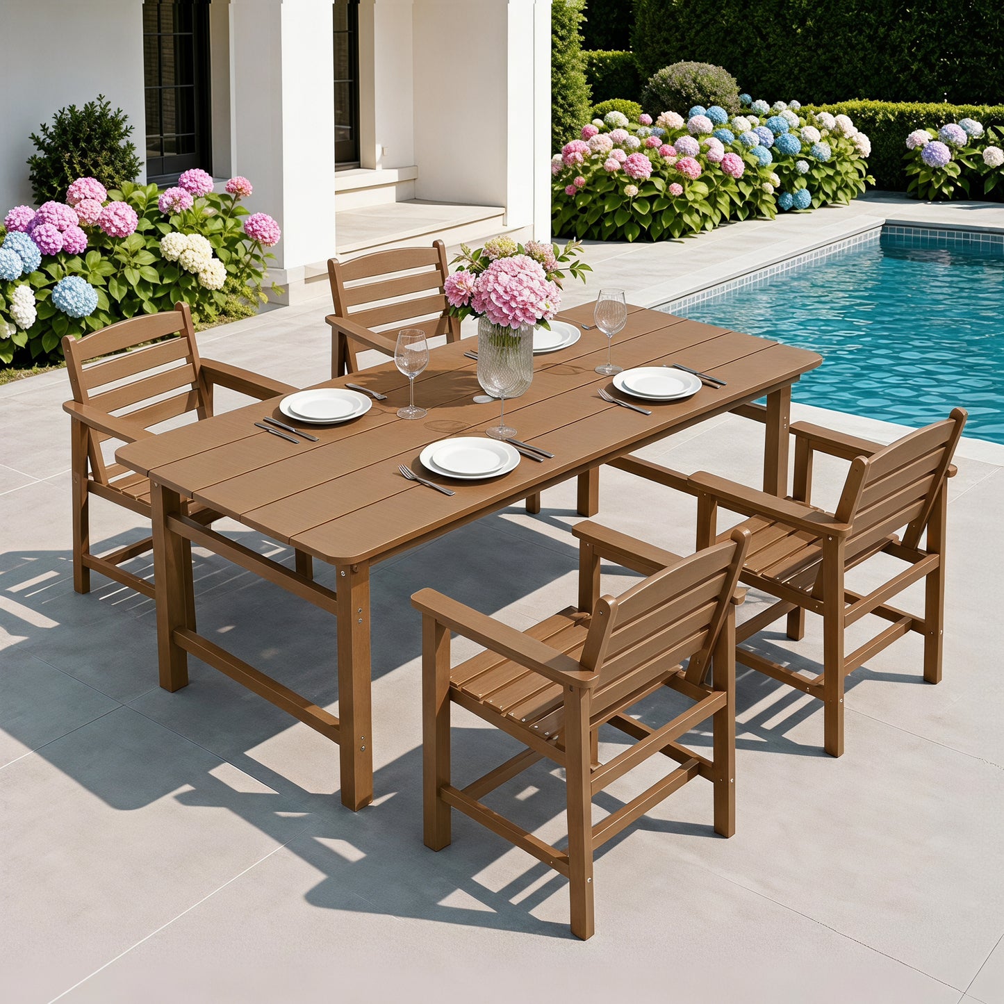 HDPE Patio Dining Table Set