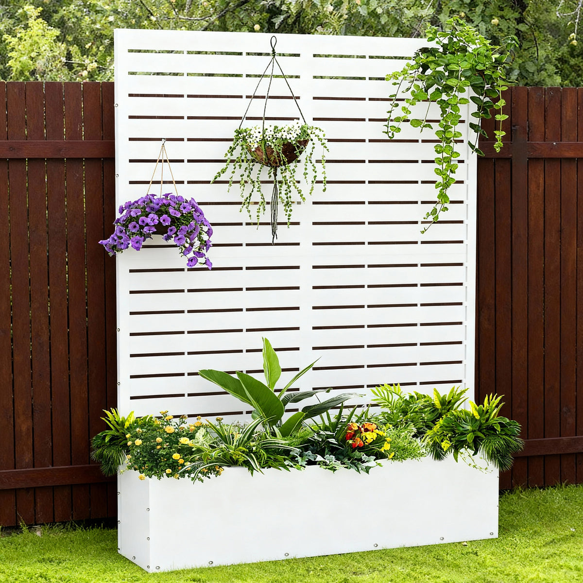 Outdoor Raised Garden Bed for Climbing Plants