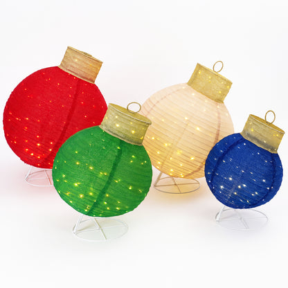 FOOWIN Lighted Pop-Up Outdoor Christmas Ornament Set