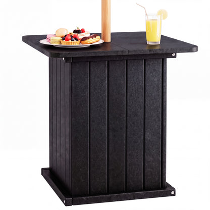Outdoor Umbrella Side Table with Umbrella Hole
