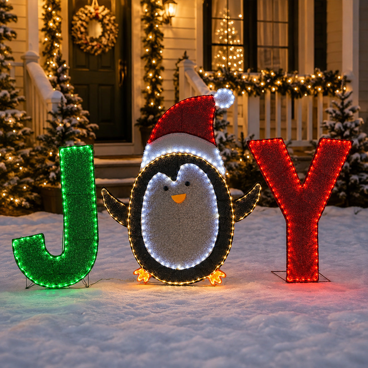 3‑Piece Lighted JOY Letter Sign