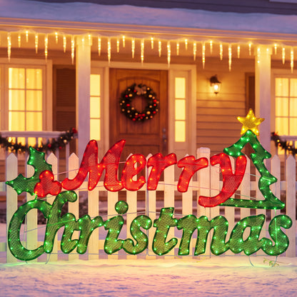 72 Inch Merry Christmas Light Sign