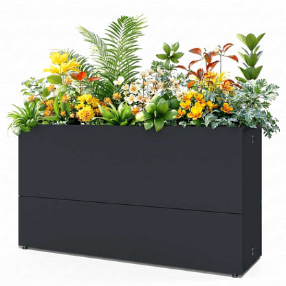 Metal Tall Rectangular Planter