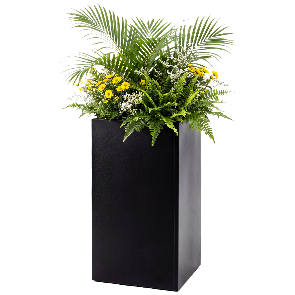 Metal Tall Rectangular Planter
