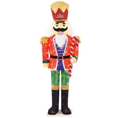 Warm White Glowing Soldier Nutcracker with 100 Lights