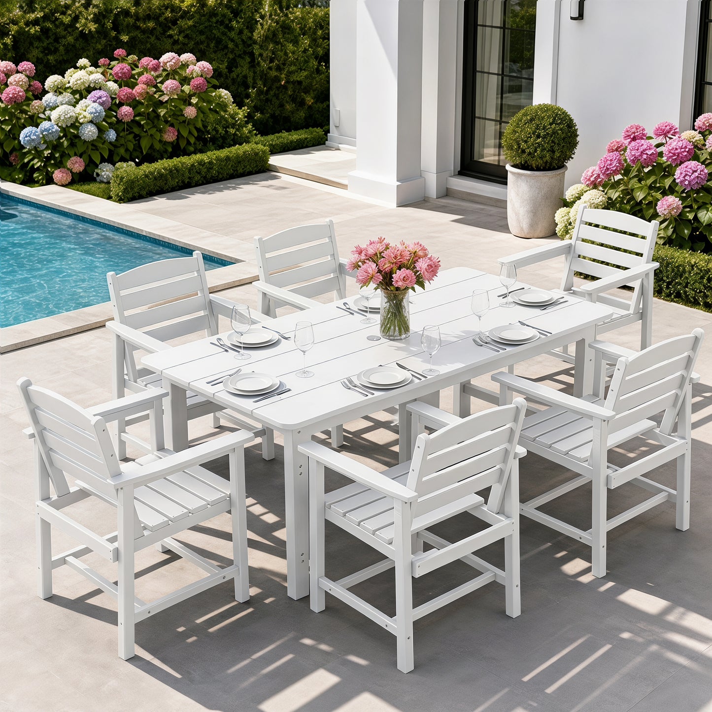 HDPE Patio Dining Table Set
