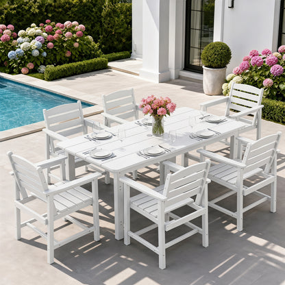 HDPE Patio Dining Table Set