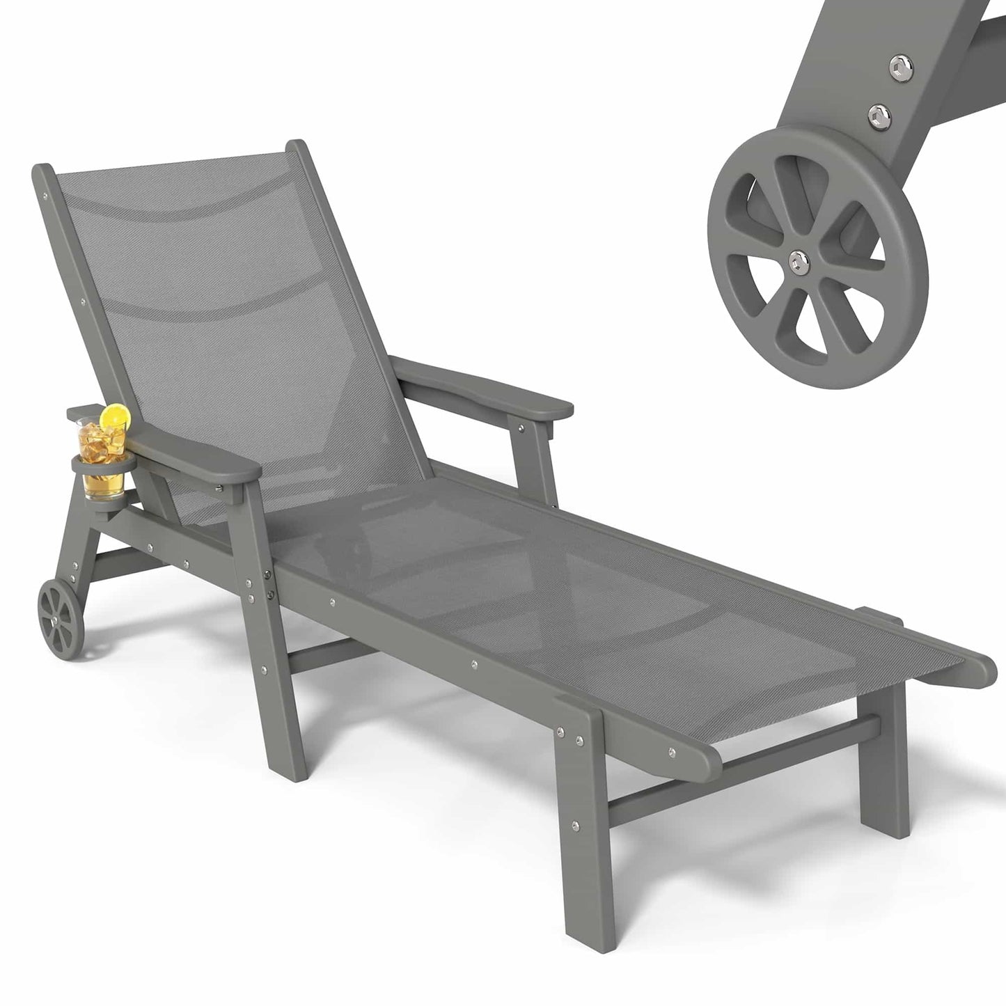 Resort-Style Poolside Chaise Lounge Chair – Foowin
