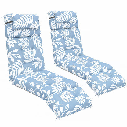 Waterproof 4-Section Chaise Lounge Cushion with Headrest