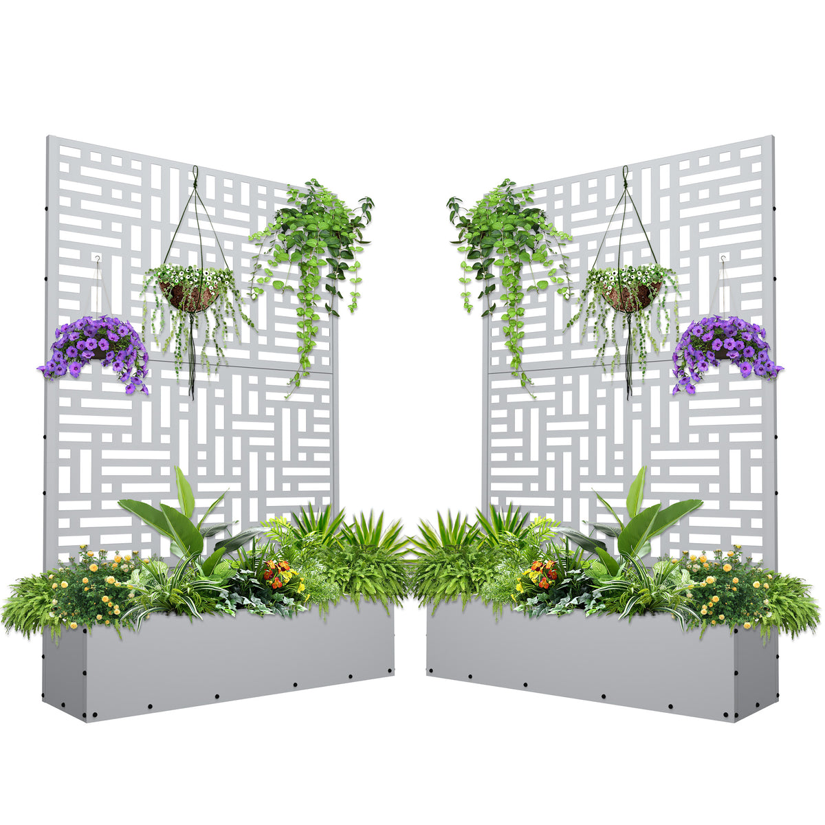 Outdoor Raised Garden Bed for Climbing Plants