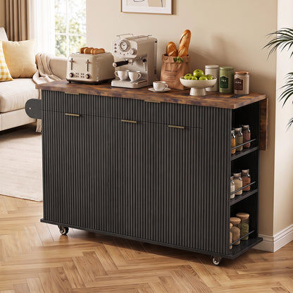 Black Kitchen Island - 9