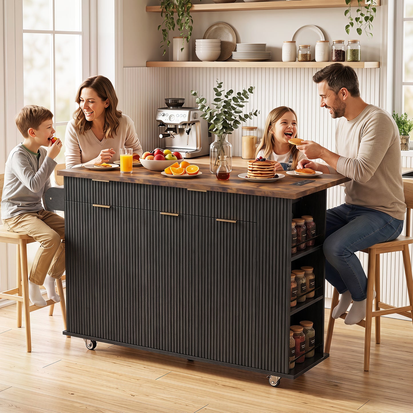 Black Kitchen Island - 10