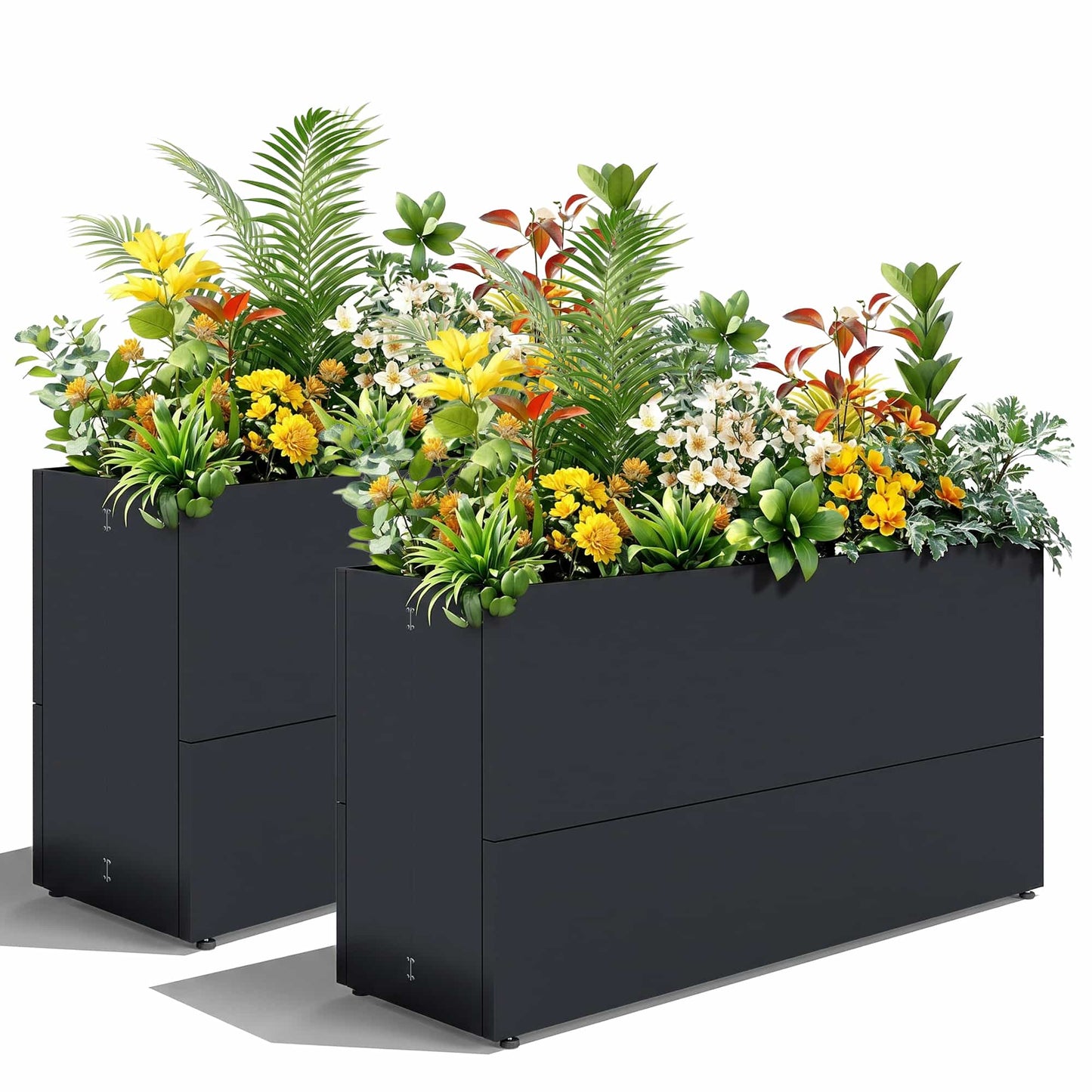 Metal Tall Rectangular Planter