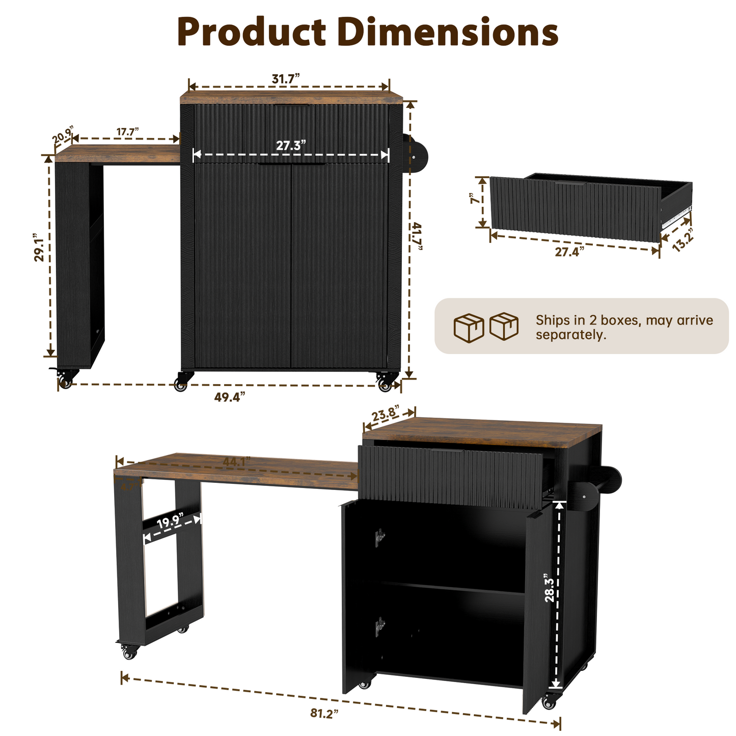 Kitchen Island Dinning Table