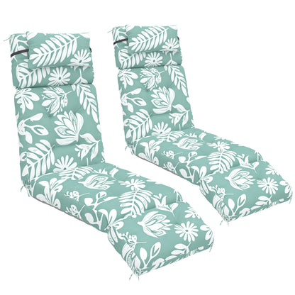 Waterproof 4-Section Chaise Lounge Cushion with Headrest