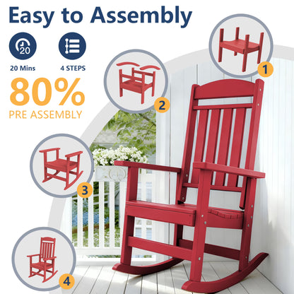Modern HDPE Patio Rocking Chairs