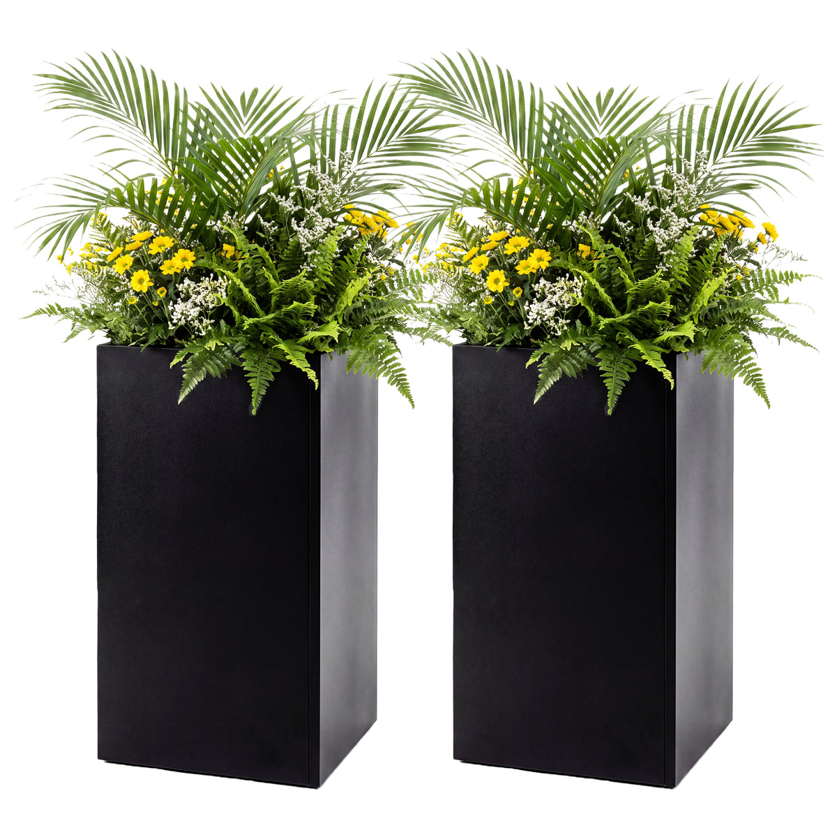 Metal Tall Rectangular Planter