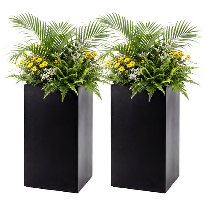 Metal Tall Rectangular Planter