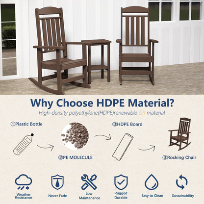 Modern HDPE Patio Rocking Chairs