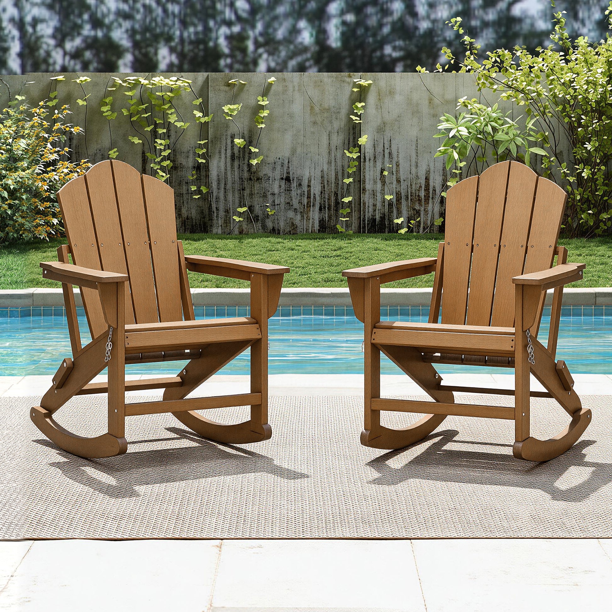 Patio Rocking Chair Folding Adirondack Chair – Foowin