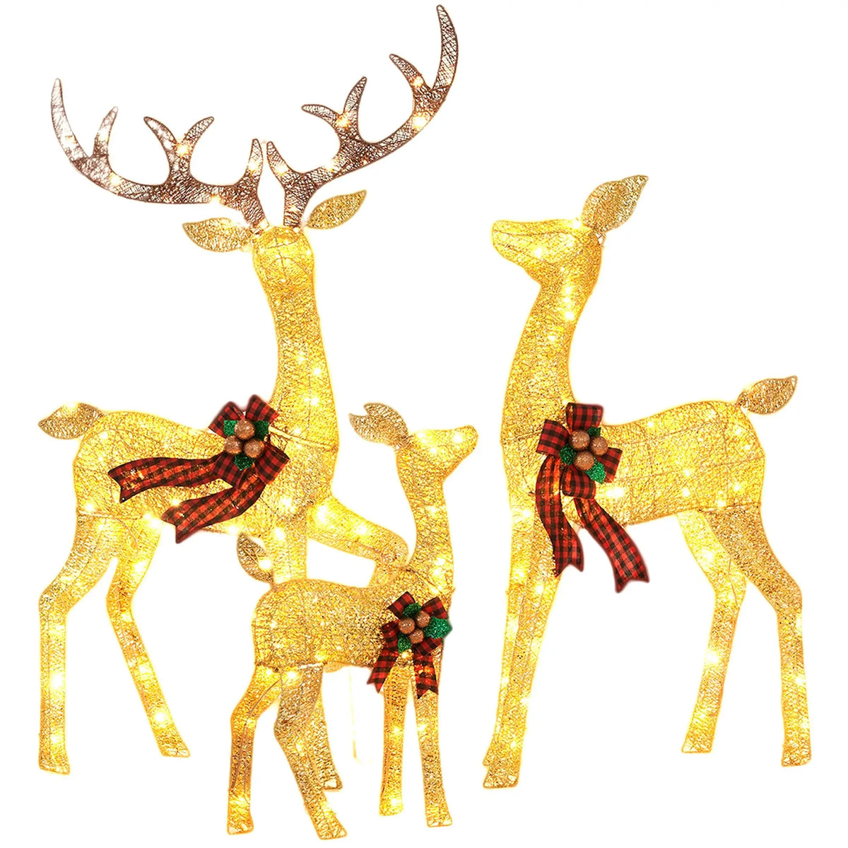 3-Piece Large Christmas Deer Family - Foowin