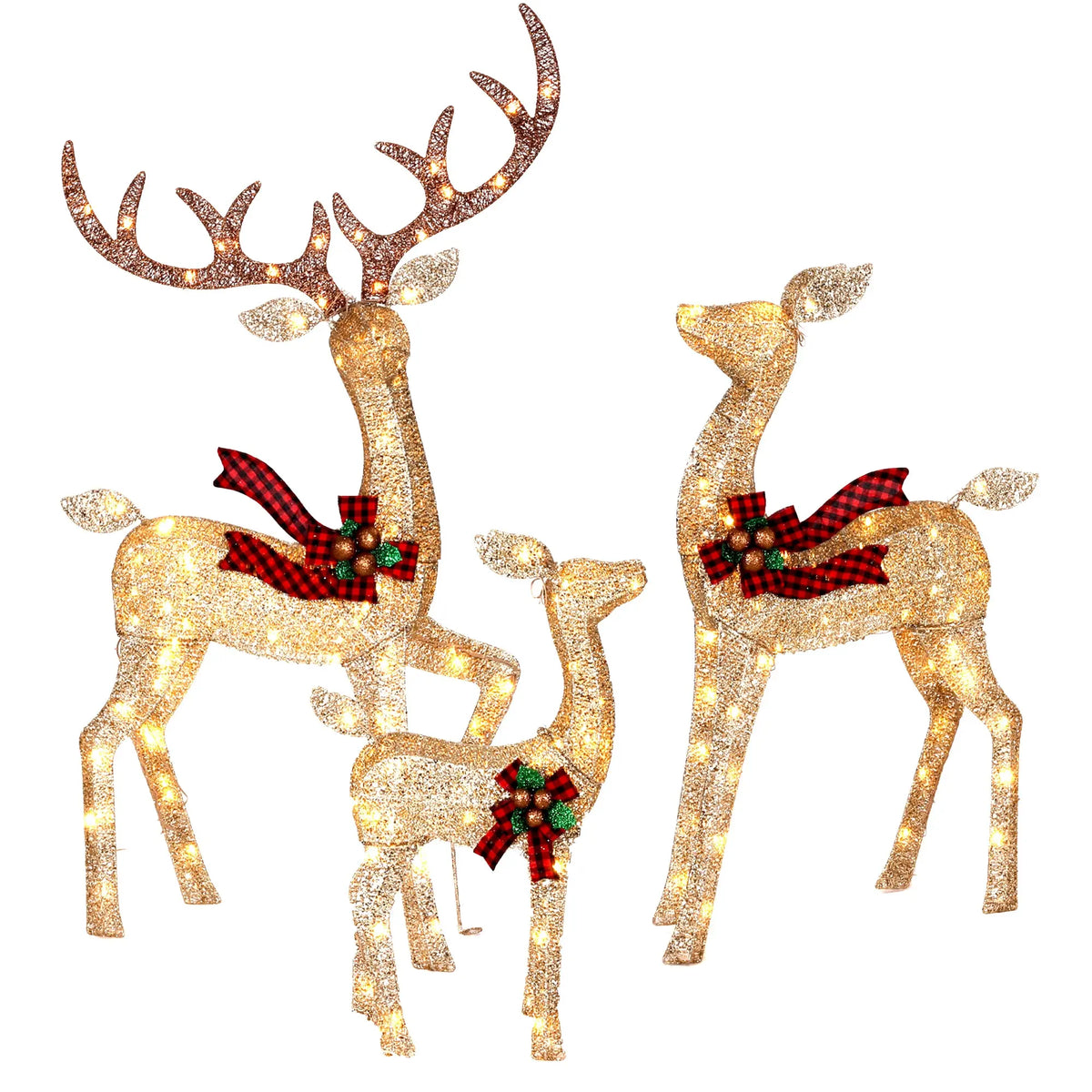 3-Piece Large Christmas Deer Family - Foowin