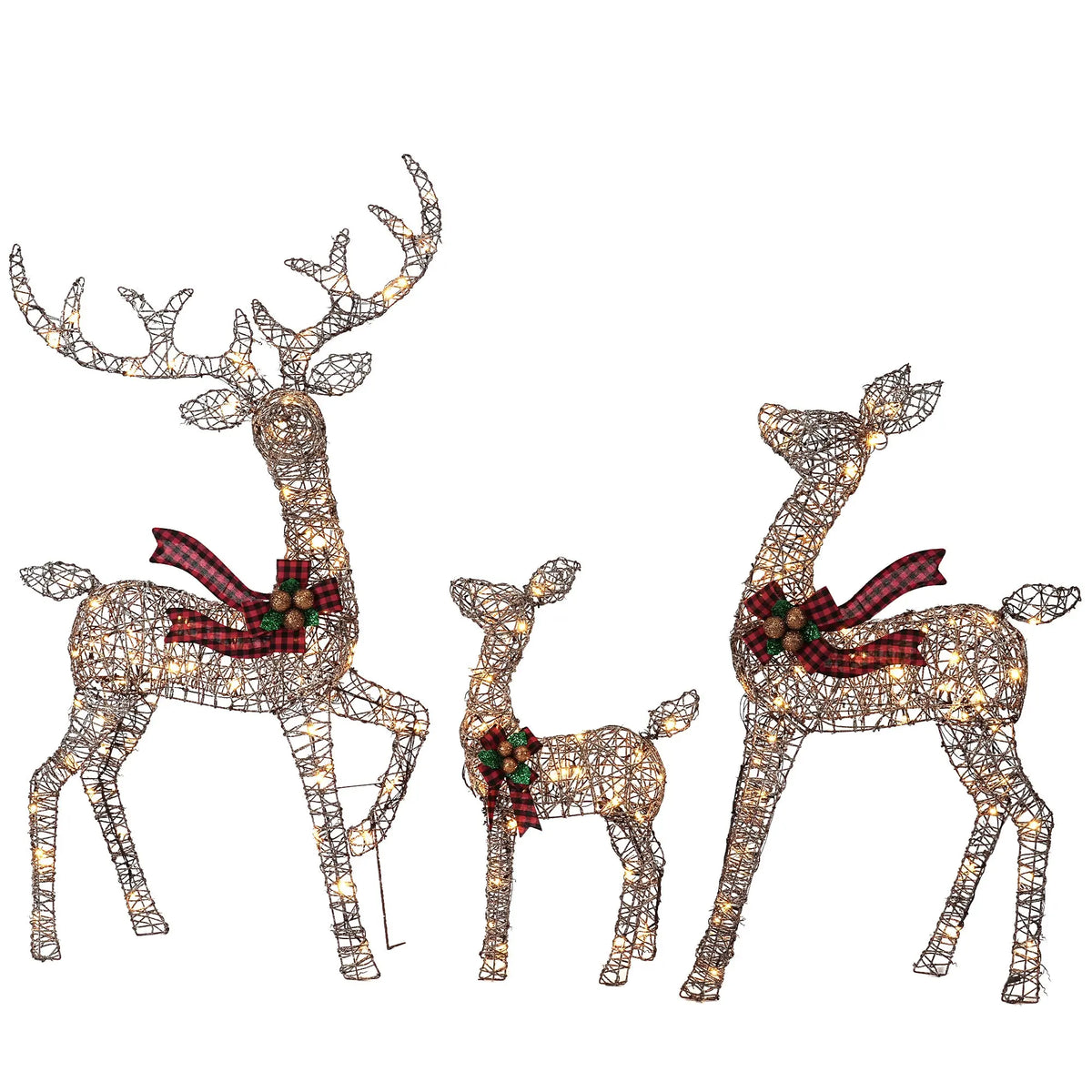3-Piece Large Christmas Deer Family - Foowin