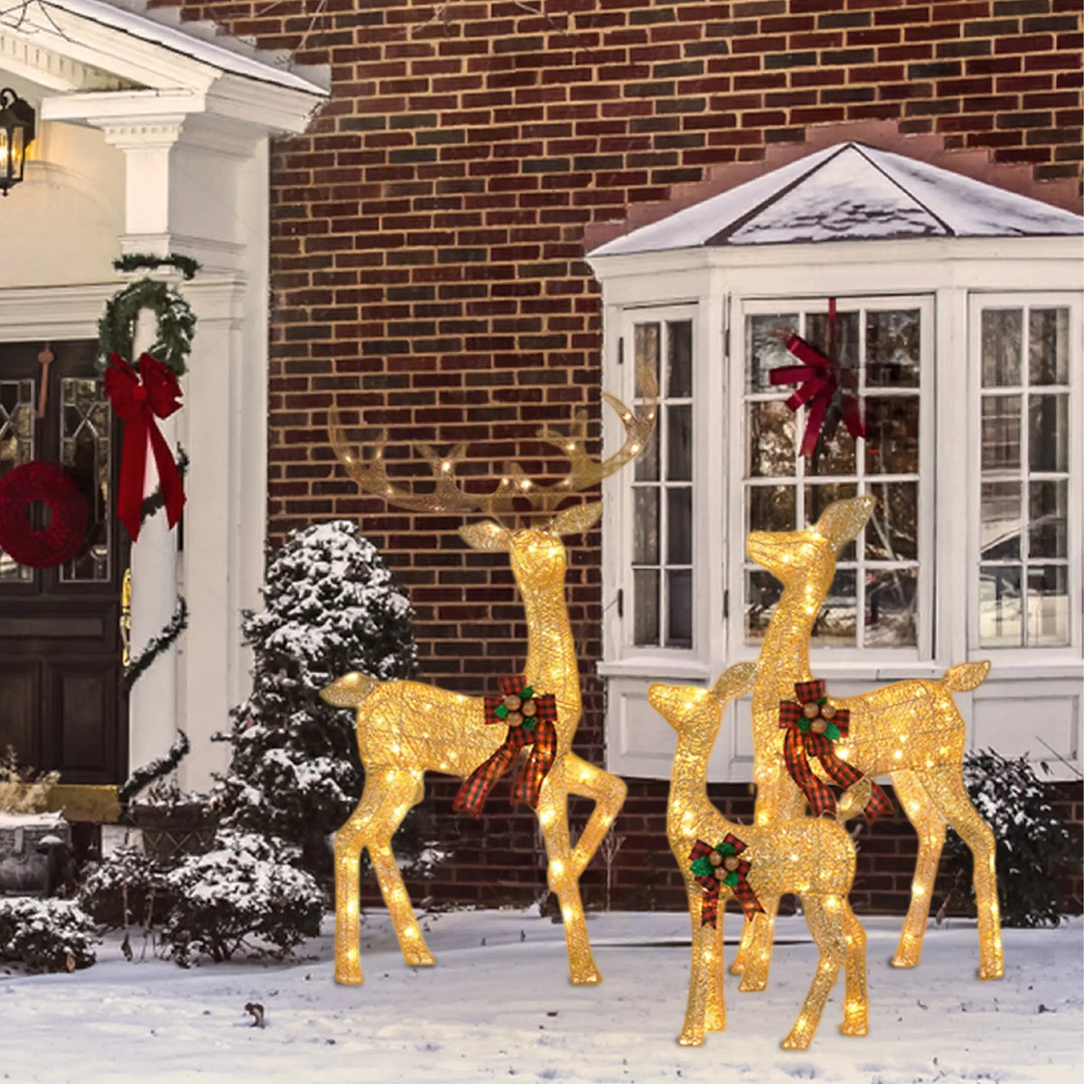 3-Piece Large Christmas Deer Family - Foowin