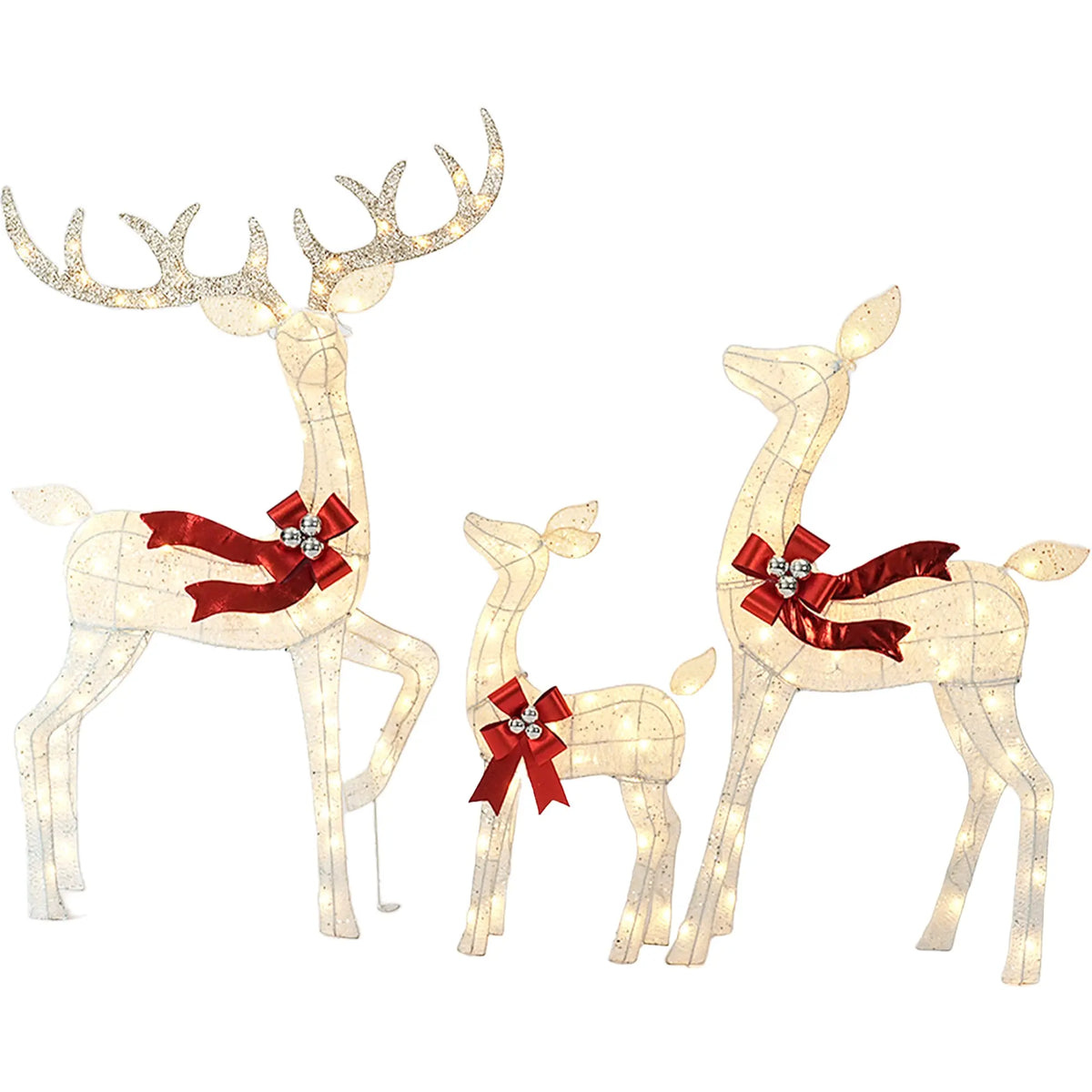 3-Piece Large Christmas Deer Family - Foowin
