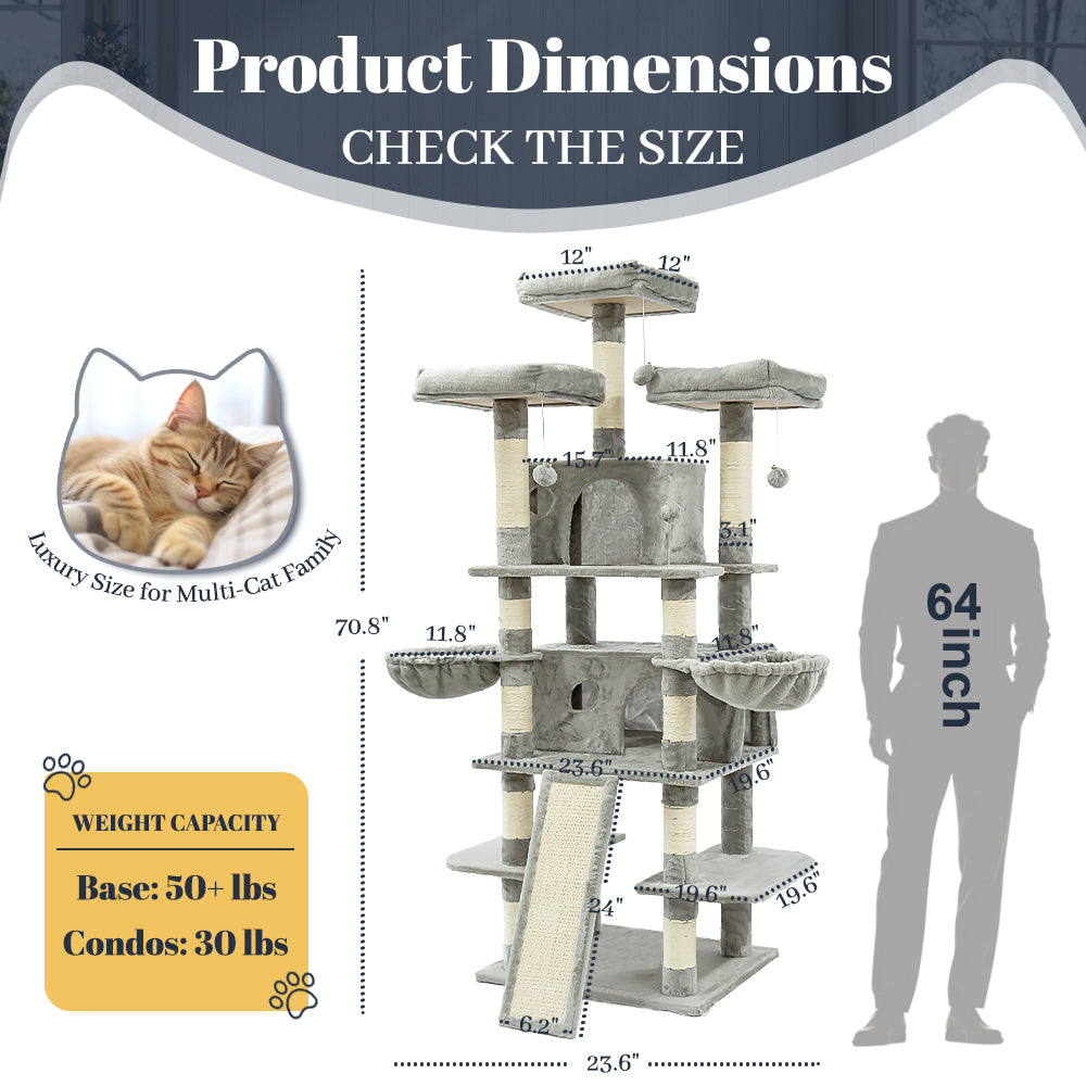 Multi-Level Cat Tree 68"