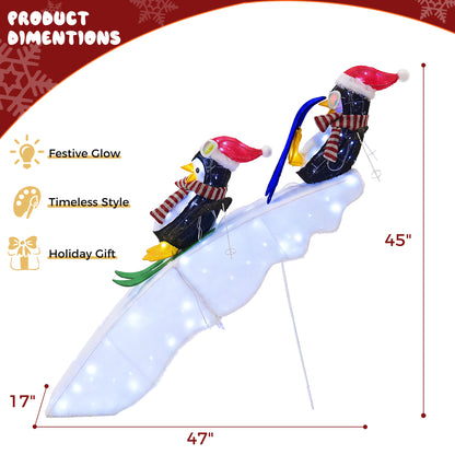 Penguin Sled Christmas Light