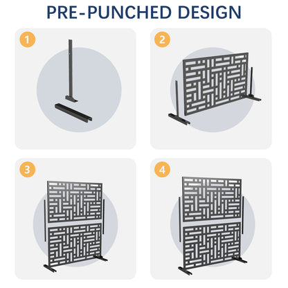Outdoor Metal Privacy Screen Galvanized Decorative Screen