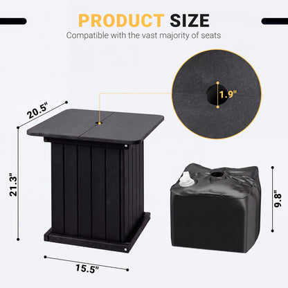Outdoor Umbrella Side Table with Umbrella Hole