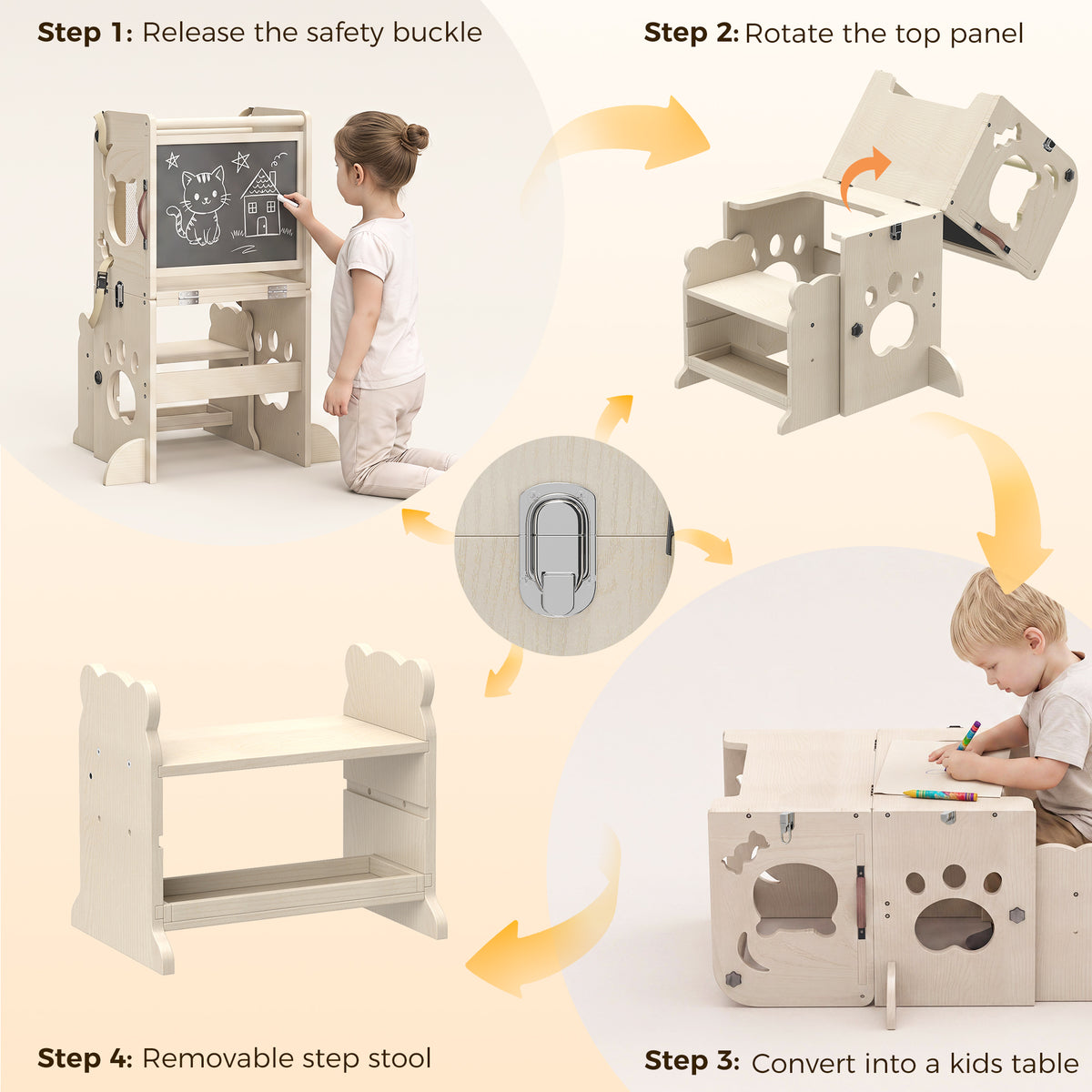 4-in-1 Toddler Standing Tower