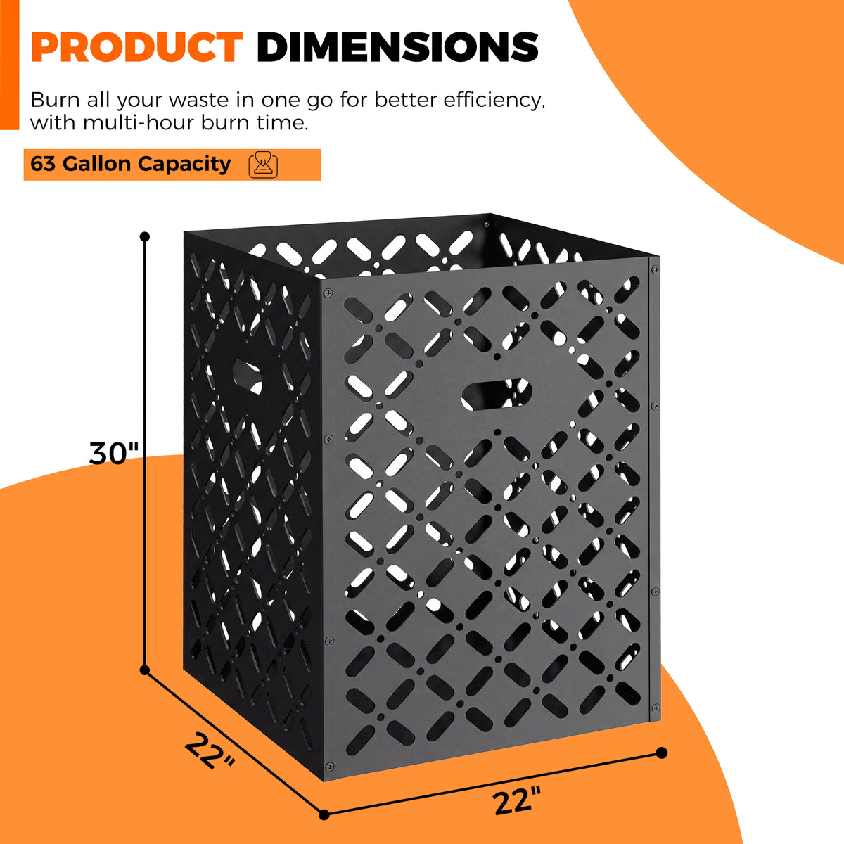 63 Gallon Ultra Brun Barrel Outdoor Incinerator