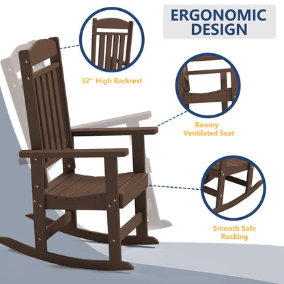 Modern HDPE Patio Rocking Chairs