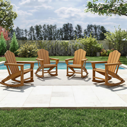 Patio Rocking Chair Folding Adirondack Chair – Foowin