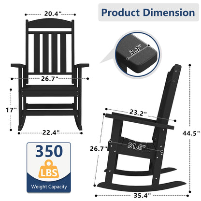 Modern HDPE Patio Rocking Chairs