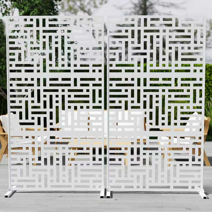 Outdoor Metal Privacy Screen Galvanized Decorative Screen


