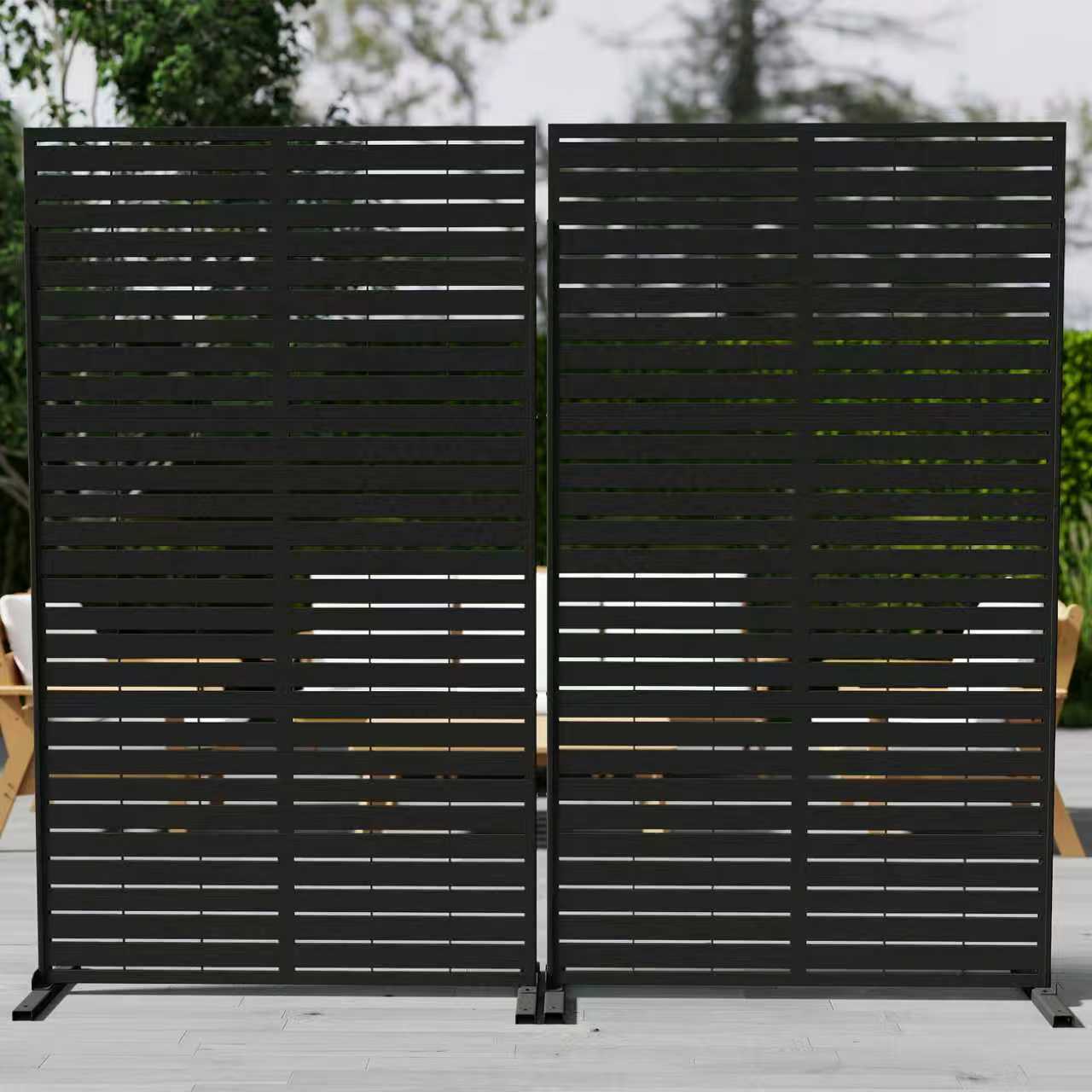 Outdoor Metal Privacy Screen Galvanized Decorative Screen

