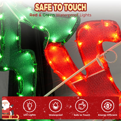 72 Inch Merry Christmas Light Sign